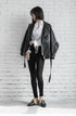 Leather Jacket Student Motorcycle Jacket - ROUTINE FASHION