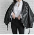 Leather Jacket Student Motorcycle Jacket - ROUTINE FASHION