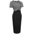 Houndstooth Stitching Commuter Slim Bag Hip Pencil Skirt - ROUTINE FASHION