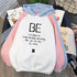Plus Fleece Youth Color Block Hoodie BE Contrast Color Sweatshirt Women - ROUTINE FASHION