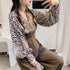 Lantern Sleeve Blouse Foreign Style Bottoming Shirt Fashion Korean Chiffon Shirt Women - ROUTINE FASHION