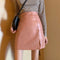 HOT Fashion Women Shiny Leather Skirts Female Solid Bodycon Pencil Short Mini Skirt Woman Zipper High Waist Skirt - ROUTINE FASHION