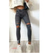 Ladies Ripped Stretch Jeans With Small Feet Ripped Jeans Women - ROUTINE FASHION