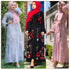 Muslim Print Abaya Kimono Floral Hijab Dress Arabic Dubai Af - ROUTINE FASHION