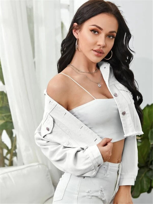 Women's Denim Vest Short Denim Jacket - ROUTINE FASHION