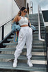 High Waist All-Match Print Loose Sports Leg Straight Trousers And Trousers - ROUTINE FASHION