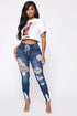 Fashion Stretch Ripped Skinny Hip Jeans - ROUTINE FASHION