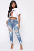 Fashion Stretch Ripped Skinny Hip Jeans - ROUTINE FASHION