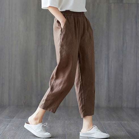 Spring And Autumn New Cropped Trousers Women Casual Pants - ROUTINE FASHION