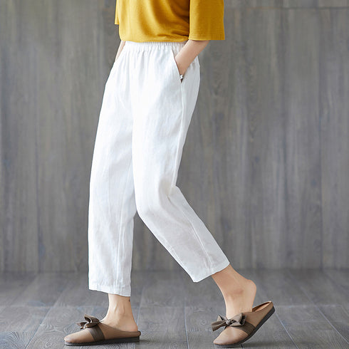 Spring And Autumn New Cropped Trousers Women Casual Pants - ROUTINE FASHION