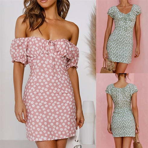 Cute Vestidos Print Ladies bodycon Boho Women Dresses Party - ROUTINE FASHION