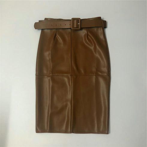 Skirt Skirts For Women Lady Maxi Suede White Split - ROUTINE FASHION