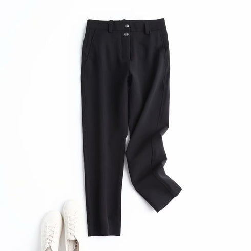 Women s Two Button Straight Casual Trousers - ROUTINE FASHION