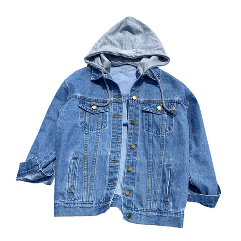 Denim Jacket Women Short Hooded Jacket Casual Top - ROUTINE FASHION