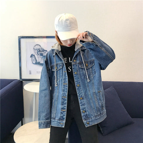 Denim Jacket Women Short Hooded Jacket Casual Top - ROUTINE FASHION