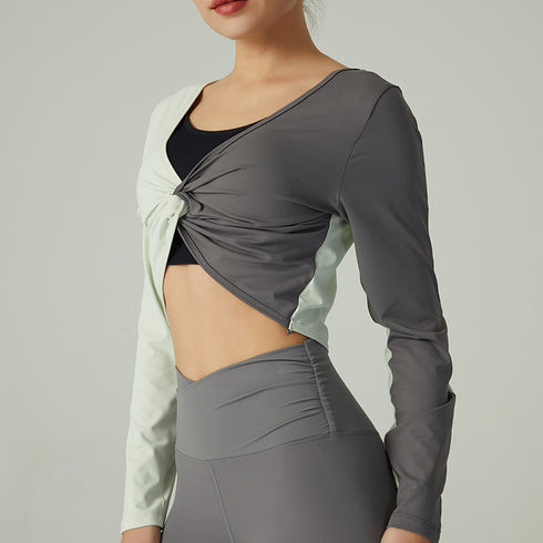 Contrasting Color Tight Yoga Wear Women Outdoor - ROUTINE FASHION