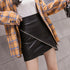 Irregular Leather Skirt Skirt - ROUTINE FASHION
