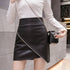 Irregular Leather Skirt Skirt - ROUTINE FASHION