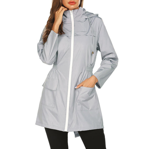 Outdoor Jacket Waist Hooded Lightweight Waterproof Raincoat Jacket - ROUTINE FASHION