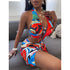 Sexy Bikini Print One-Piece Swimsuit Women - ROUTINE FASHION
