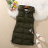 Sleeveless Waistcoat Mid-Length Hooded Waistcoat - ROUTINE FASHION