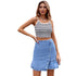 Fashion Temperament Ruffled Denim Skirt - ROUTINE FASHION