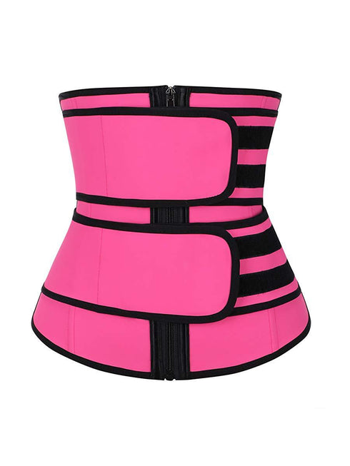 Double Waist Belt Waist Trainer Steel Bone Corset Waist Trainer Neoprene Corset - ROUTINE FASHION