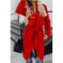 Lapel solid color long trench coat - ROUTINE FASHION