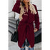 Lapel solid color long trench coat - ROUTINE FASHION