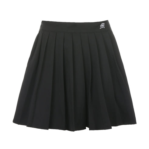 White Pleated Skirt Short Woman Elastic Waist Mini Skirts - ROUTINE FASHION