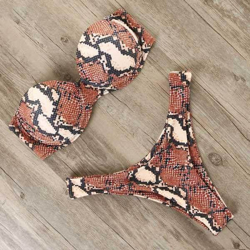 Bikini Sexy Swimwear Women Swimsuit Leopard Bikinis Set Wear - ROUTINE FASHION