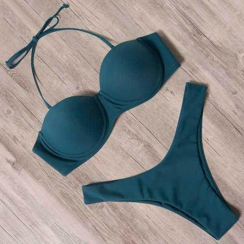 Bikini Sexy Swimwear Women Swimsuit Leopard Bikinis Set Wear - ROUTINE FASHION