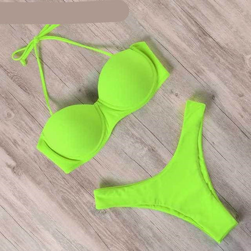 Bikini Sexy Swimwear Women Swimsuit Leopard Bikinis Set Wear - ROUTINE FASHION