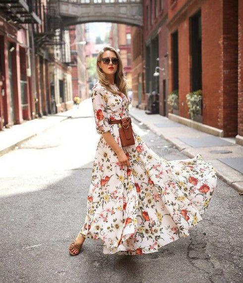 Fashion Printed Chiffon Maxi Skirt - ROUTINE FASHION