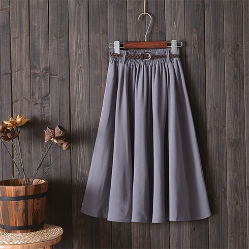 Small Literary A-Line Skirt Women Half-Length Skirt - ROUTINE FASHION