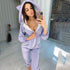 Women Lounge Wear Cotton Solid Jumpsuit Sports Casual Rompers Female Long Sleeve Pocket - ROUTINE FASHION