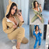 Women Lounge Wear Cotton Solid Jumpsuit Sports Casual Rompers Female Long Sleeve Pocket - ROUTINE FASHION