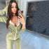 Women Lounge Wear Cotton Solid Jumpsuit Sports Casual Rompers Female Long Sleeve Pocket - ROUTINE FASHION