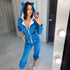 Women Lounge Wear Cotton Solid Jumpsuit Sports Casual Rompers Female Long Sleeve Pocket - ROUTINE FASHION
