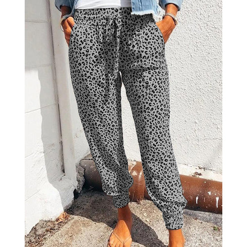 Hot Style Loose Print Casual Trousers For European Women - ROUTINE FASHION