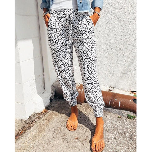 Hot Style Loose Print Casual Trousers For European Women - ROUTINE FASHION