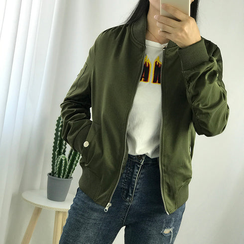 Women's Bomber Jacket Baseball Uniform - ROUTINE FASHION
