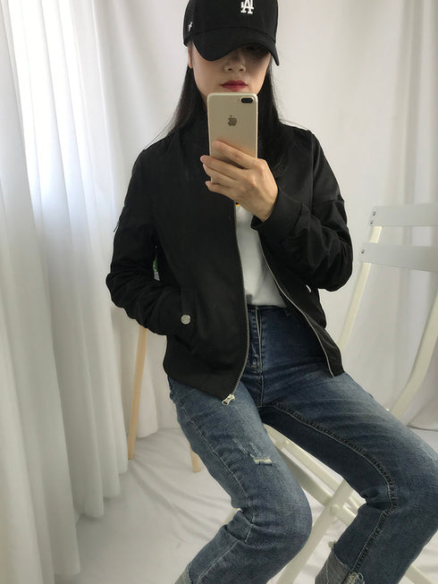 Women's Bomber Jacket Baseball Uniform - ROUTINE FASHION