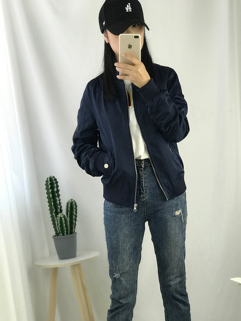 Women's Bomber Jacket Baseball Uniform - ROUTINE FASHION