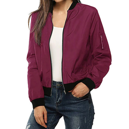 Sportswear Short Bomber Jacket Coat Autumn Women - ROUTINE FASHION