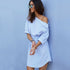 Summer Sexy Dress Women Shoulder Dresses Striped dress - ROUTINE FASHION