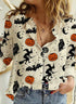 Fashion Printed Lapel Long Sleeved Shirt Blouse Women - ROUTINE FASHION