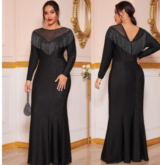 Fat Women Plus Size Evening Party Prom Long Dress Dresses - ROUTINE FASHION