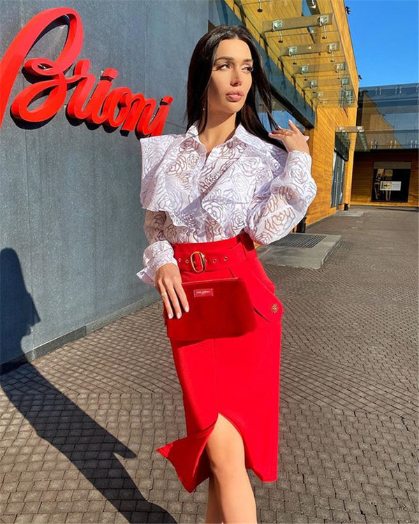 Split Hip Wrap All-match Bandage Skirt - ROUTINE FASHION