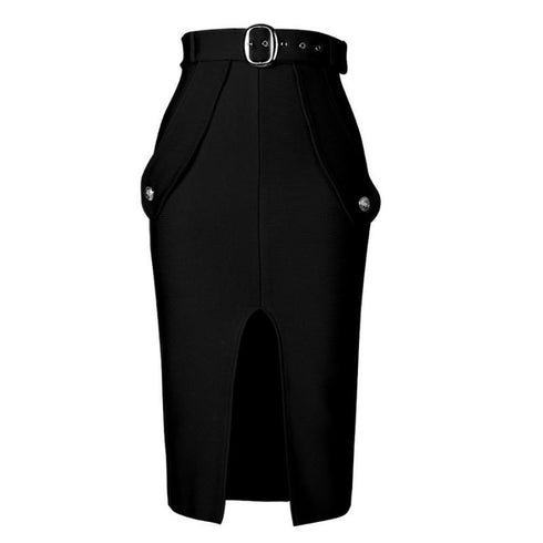 Split Hip Wrap All-match Bandage Skirt - ROUTINE FASHION